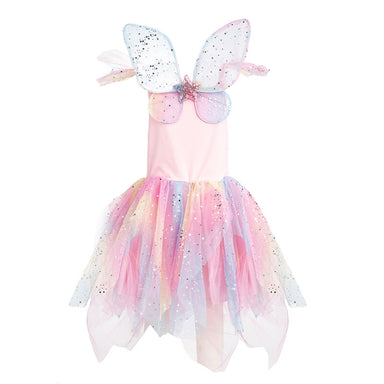 Great Pretenders Rainbow Fairy Dress with Wings Back