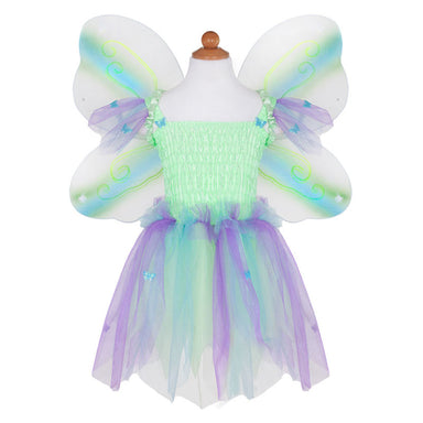 Great Pretenders Green Butterfly Dress & Wings with Wand Size 5-6