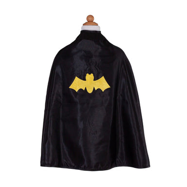 Great Pretenders Reversible Spider & Bat Cape with Mask Size 4-6 Black Cape
