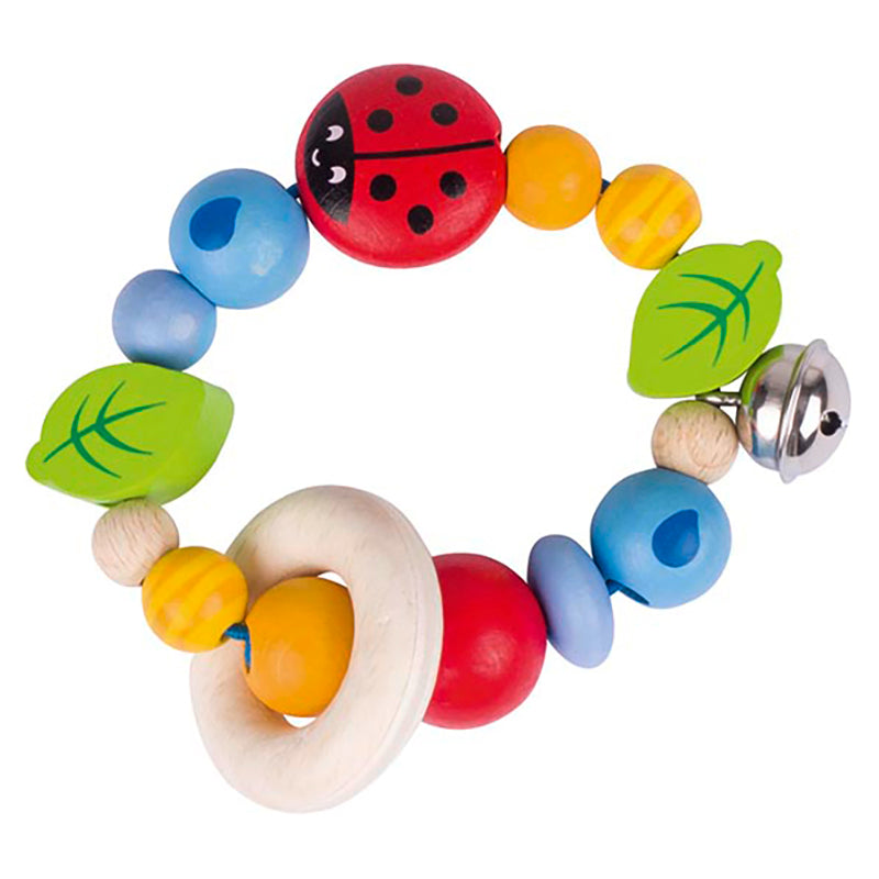 Heimess Wooden Baby Rattle Ladybird