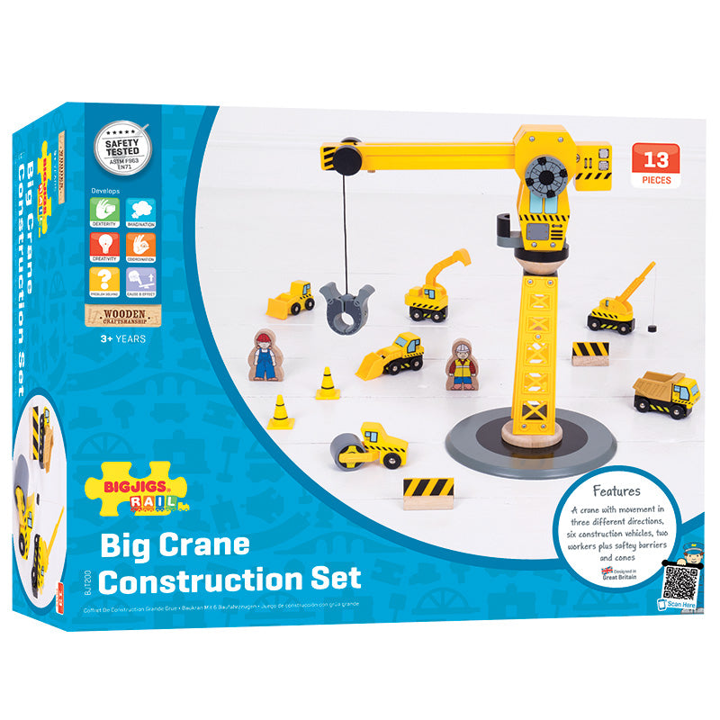 Bigjigs Big Crane Construction Set Box