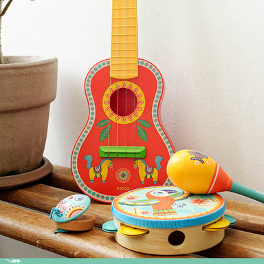 Djeco Animambo Ukulele with percussion set