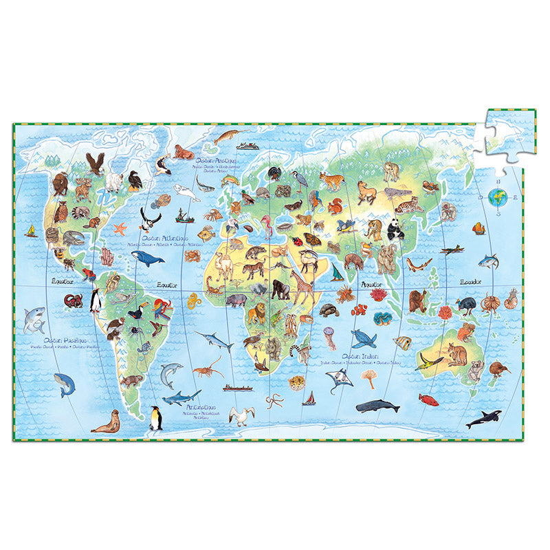 Djeco Observation Puzzle World Animals 100 piece