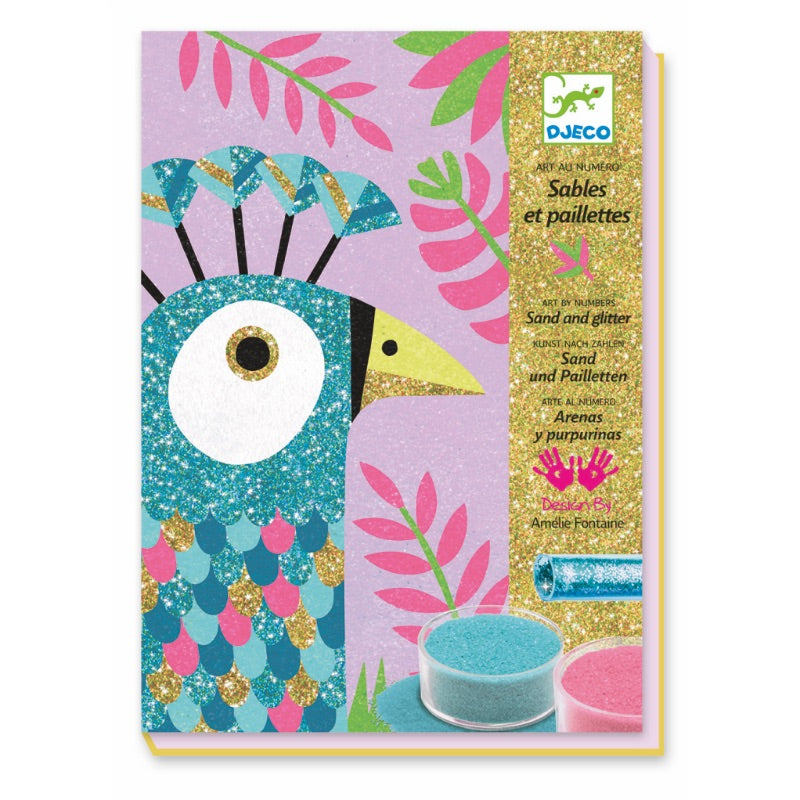 Djeco Dazzling Birds Sand & Glitter