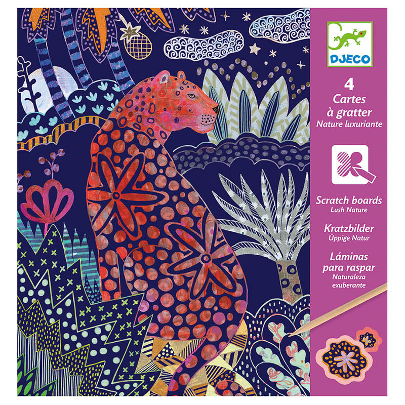 Djeco Lush Nature Scratch Boards Box