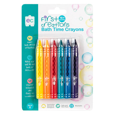 Educational Colours First Creations Bath Crayons Set of 6 Packet
