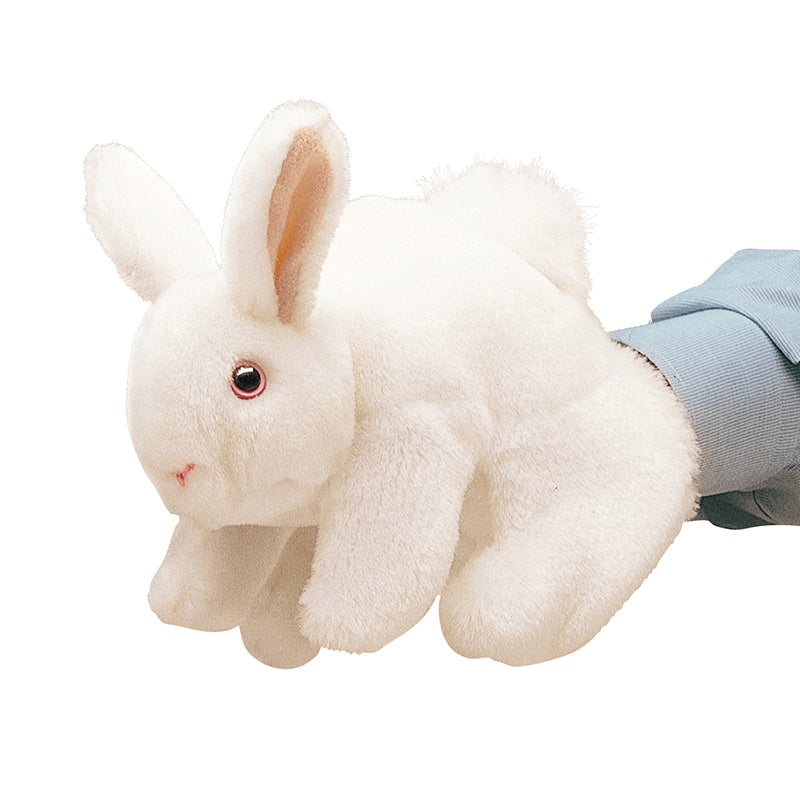 Folkmanis White Bunny Rabbit Hand Puppet