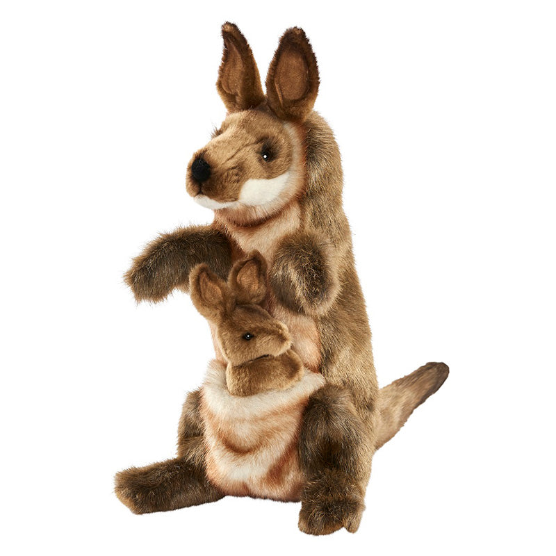 Kangaroo & Joey Hand Puppet 29cm