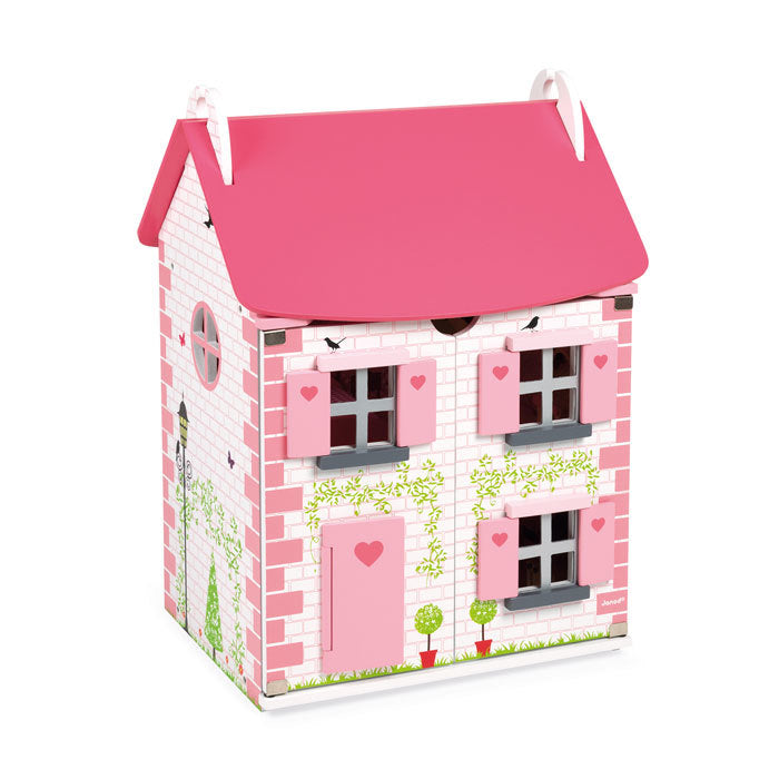 Janod Furnished Madamoiselle Doll House Pink