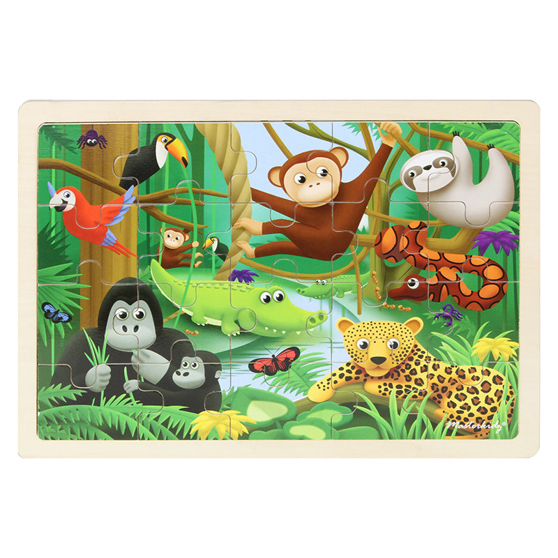 Masterkidz Jigsaw Puzzle Rainforest 20 Pieces Completed