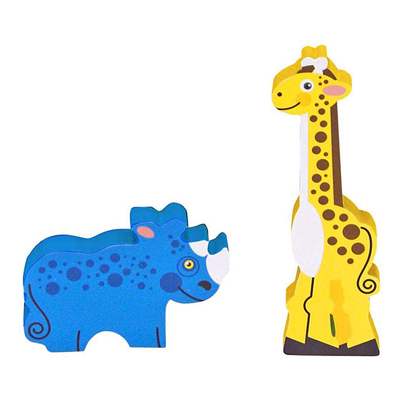 Melissa & Doug Puzzle Chunky Safari Giraffe Rhino