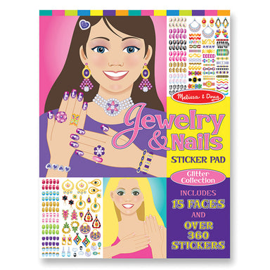Melissa & Doug Jewellery & Nails Sticker Pad - Glitter Collection