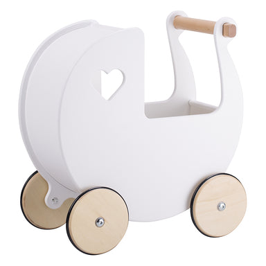 Dolls Pram White Side