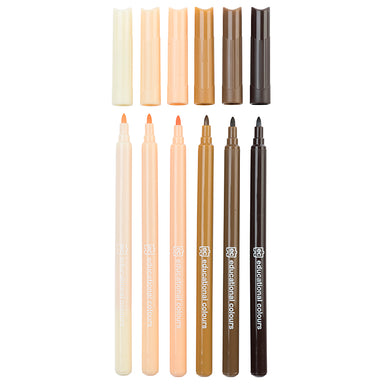 Educational Colours Master Markers 6 Skin Tones 