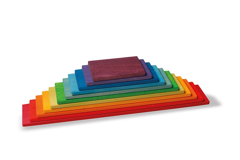 Grimm's Rainbow Wooden Building Boards Pyramid