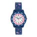 Cactus Watches Time Teacher Junior Blue with Flowers 100m Watch Face