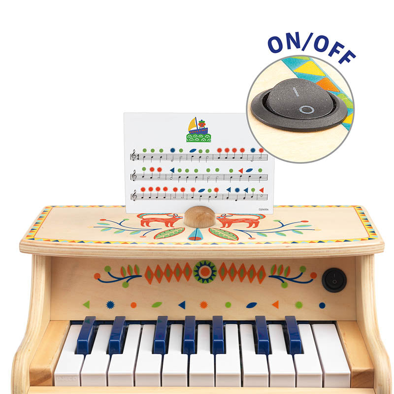Djeco Animambo Electronic 18 Key Piano On Off