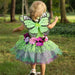 Great Pretenders Green Fairy Blooms Deluxe Dress with Wings Size 3-4 Back