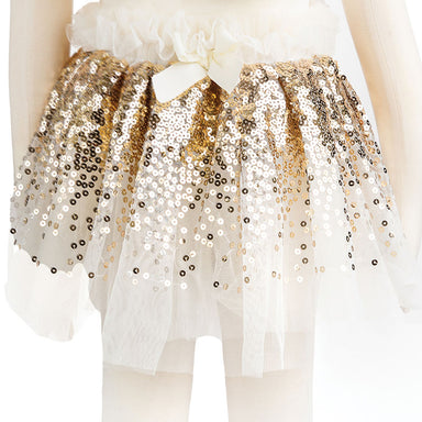 Great Pretenders Gracious Gold Sequins Skirt, Wings & Wand Set Size 4-6 Skirt Only
