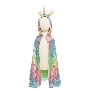 Great Pretenders Rainbow Reversible Unicorn Dragon Cape Size 5-6