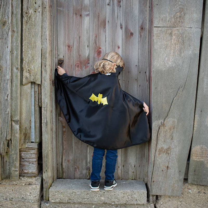Great Pretenders Reversible Spider & Bat Cape with Mask Size 4-6 Back