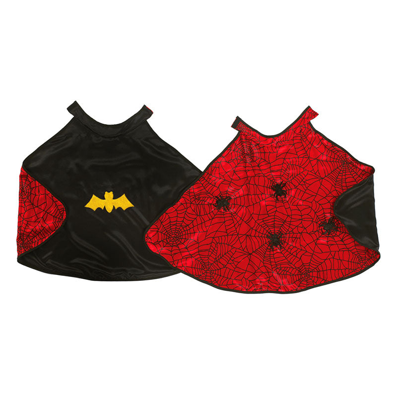 Great Pretenders Reversible Spider & Bat Cape with Mask Size 4-6