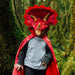 Great Pretenders Red Triceratops Hooded Cape Size 4-5 6