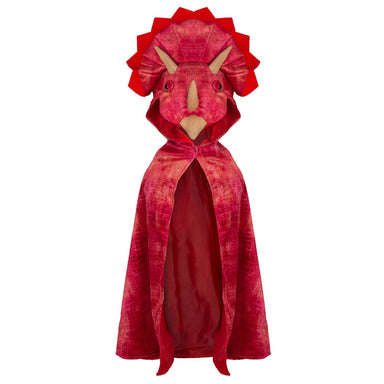 Great Pretenders Red Triceratops Hooded Cape Size 4-5