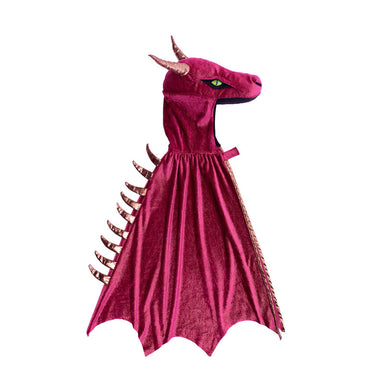 Great Pretenders Burgundy & Copper Starry Night Dragon Cape Size 5-6 Side