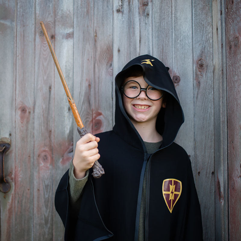 Great Pretenders Wizard Cloak with Glasses Size 5-6 2