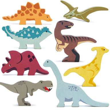 Tender Leaf Toys 8 Wooden Dinosaurs