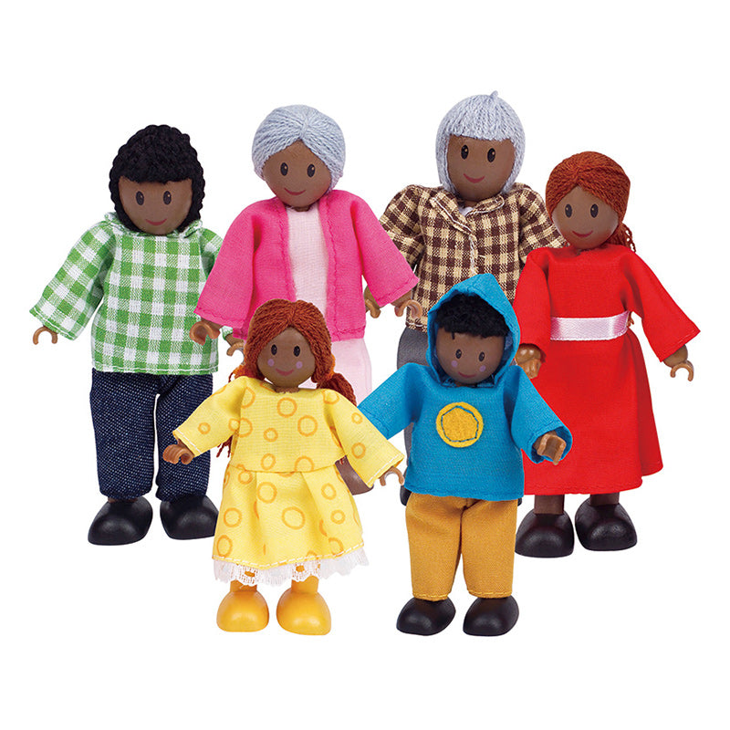Hape Happy Family African Wooden Doll Set