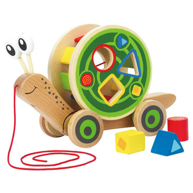 Hape Walk-A-Long Snail Shape Sorter Pullalong