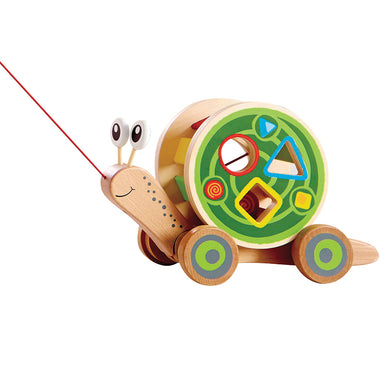 Hape Walk-A-Long Snail Shape Sorter Pullalong 2