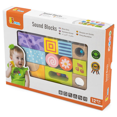 Viga Sensory Wooden Sound Blocks Front Box