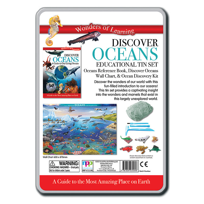 North Parade Publishing Discover Oceans Educational Tin Set Back