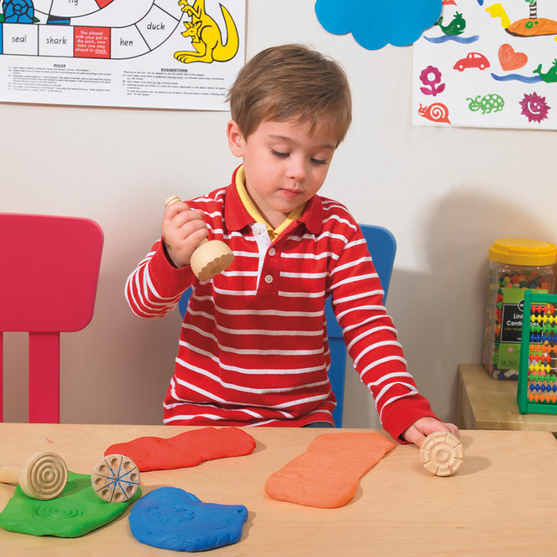 Edx Education Wooden Dough Stampers Boy