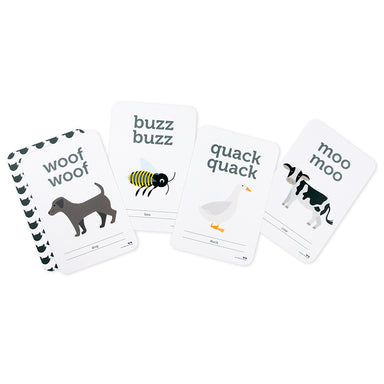 Two Little Ducklings Animal Sounds Flash Cards Woof Buzz