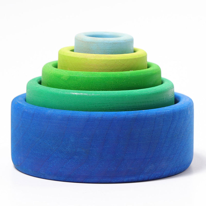 Grimm's Stacking Bowls Oceanblue