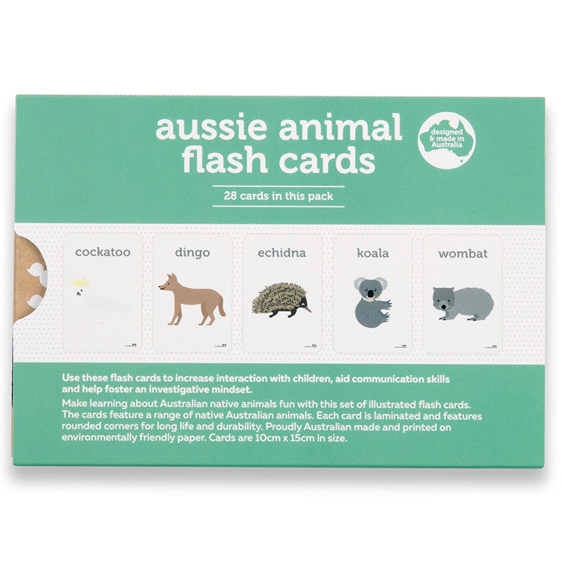Two Little Ducklings Aussie Animal Flash Cards Back Cover