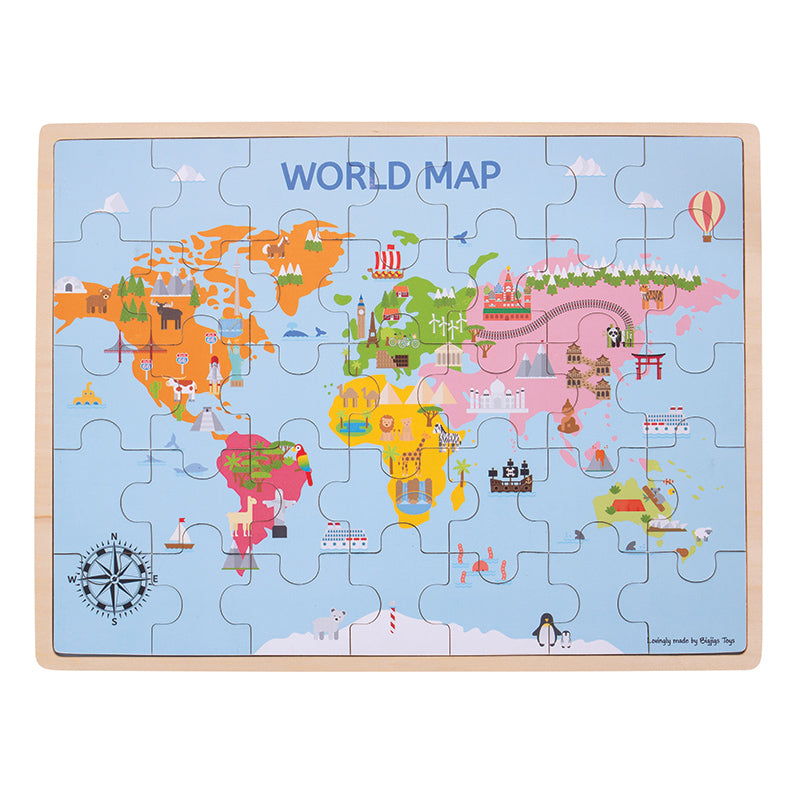 Bigjigs World Map Puzzle