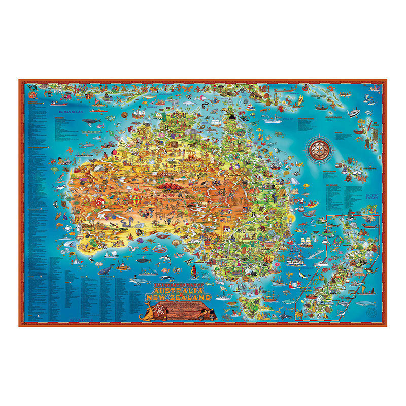 Blue Opal Down Under Australia Giant Map Puzzle