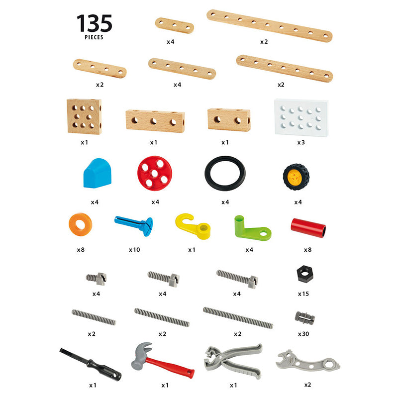Brio STEM Builder Construction Set 136 piece Contents