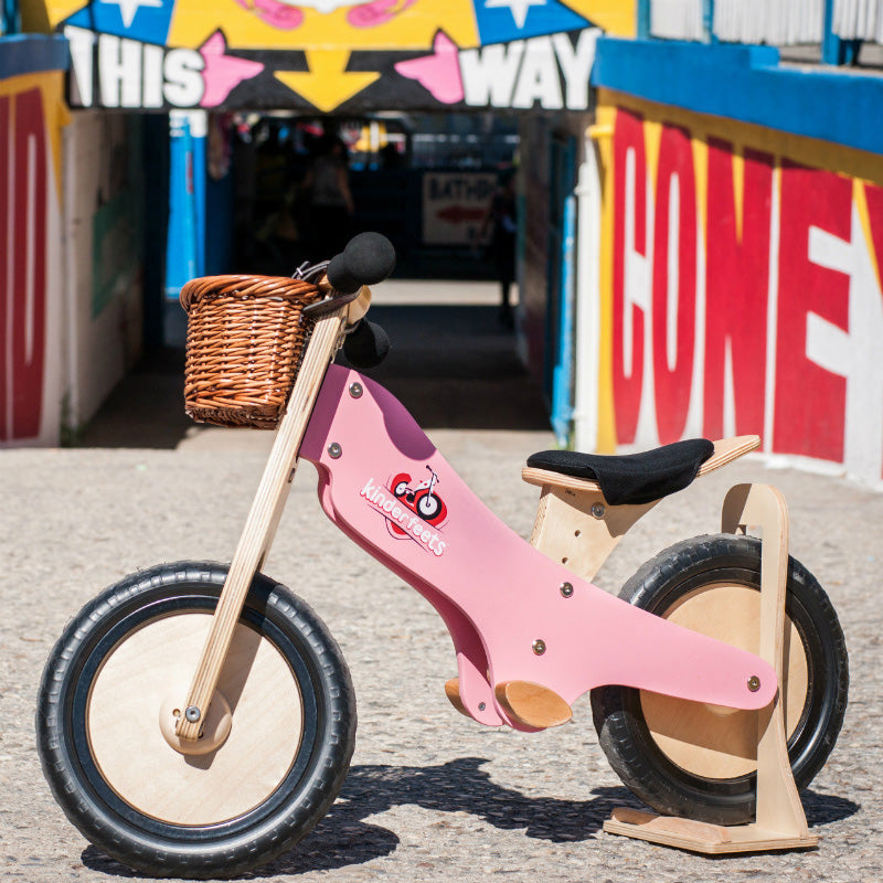 Kinderfeet Wooden Bike Stand Demo