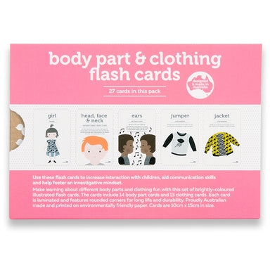 Two Little Ducklings Body Parts & Clothing Flash Cards Back Cover