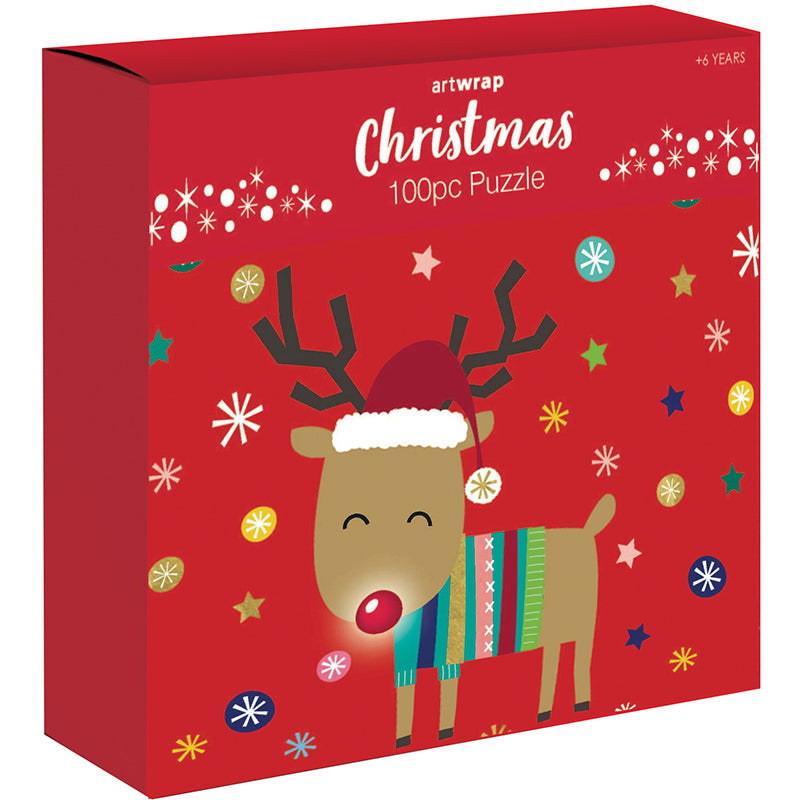 IG Design Group Christmas Kids Puzzle Box 100pc Reindeer
