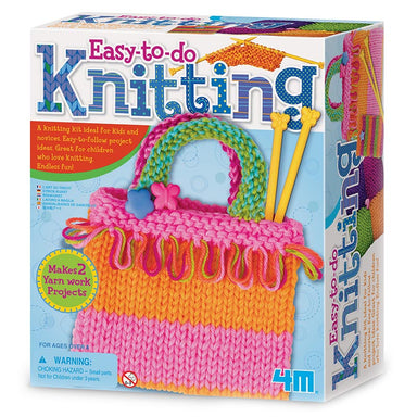 Knitting kits for kids - Wool craft kits for kids - Buttonbag