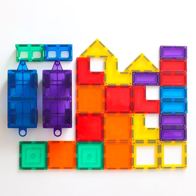 Learn & Grow Magnetic Tiles Car Pack Set 28pc Pieces