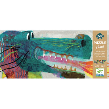 Djeco Leon the Dragon 58 Piece Giant Puzzle Packaging