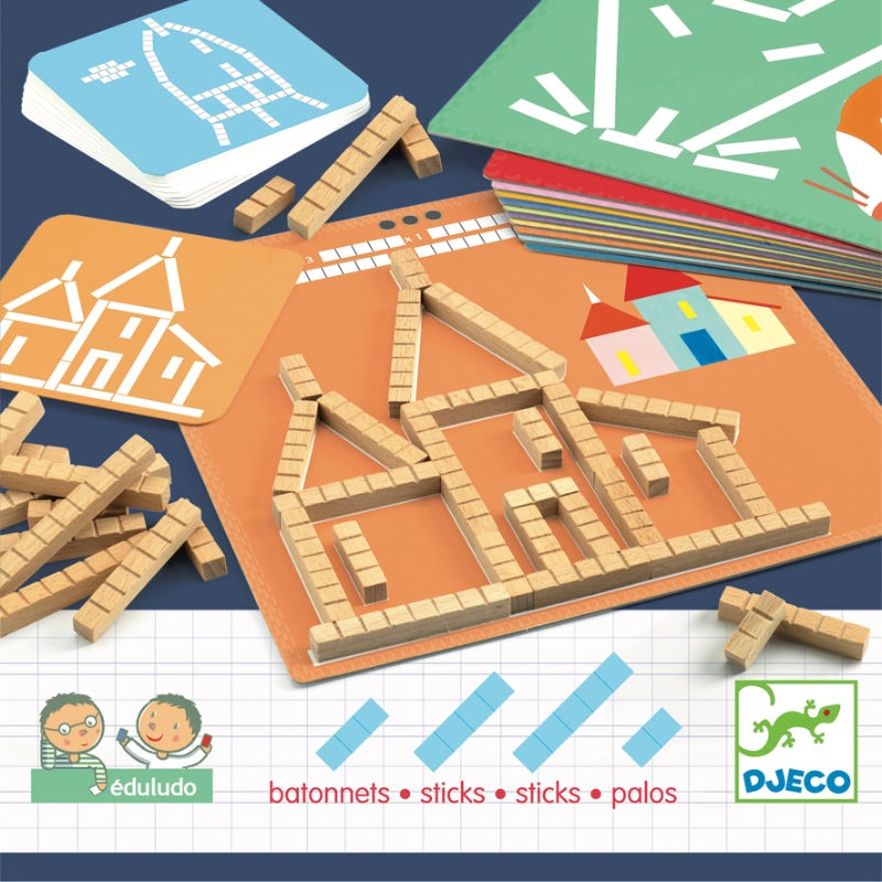 Djeco Eduludo Sticks Activity Packaging